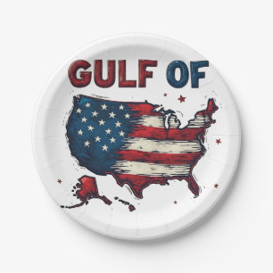 Golf van Amerika Kaart Trump Verenigde Staten Golf Papieren Bordje