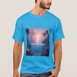 Golf van Amerika met zonsondergang T-shirt