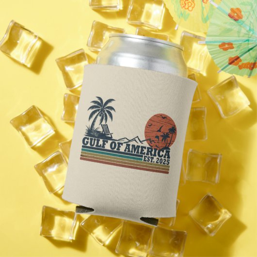 Golf van Amerika  patriottisch ontwerp Blikjeskoeler (Insitu Zomer)