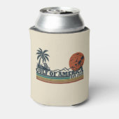 Golf van Amerika  patriottisch ontwerp Blikjeskoeler (Blikje Achterkant)