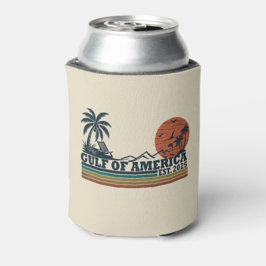 Golf van Amerika  patriottisch ontwerp Blikjeskoeler (Blikje Achterkant)