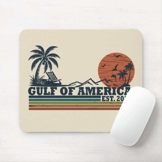 Golf van Amerika  patriottisch ontwerp Muismat (Met muis)