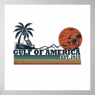 Golf van Amerika  patriottisch ontwerp Poster