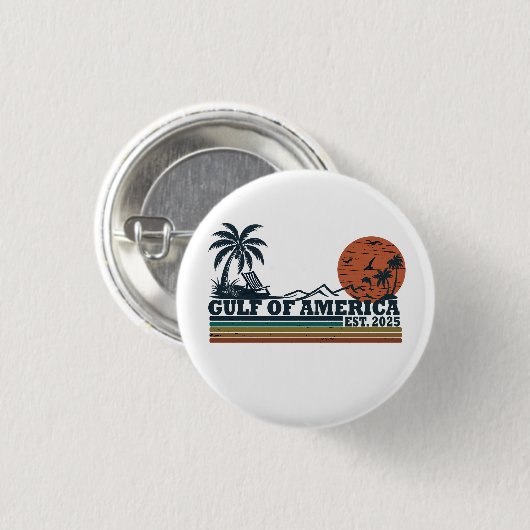 Golf van Amerika  patriottisch ontwerp Ronde Button 3,2 Cm (Voorkant /achterkant)