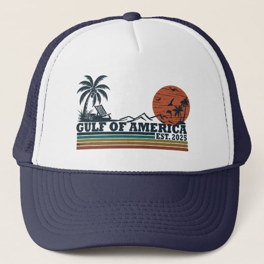 Golf van Amerika  patriottisch ontwerp Trucker Pet (Voorkant)