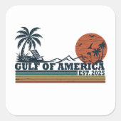 Golf van Amerika  patriottisch ontwerp Vierkante Sticker (Voorkant)