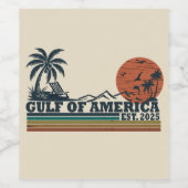 Golf van Amerika patriottisch ontwerp Wijn Etiket (Enkel label)