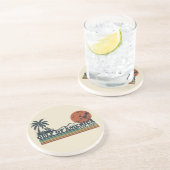 Golf van Amerika  patriottisch ontwerp Zandsteen Onderzetter (Zijkant)