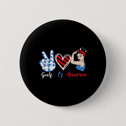 Golf van Amerika President Trump 2025 _7 Ronde Button 5,7 Cm (Voorkant)