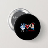 Golf van Amerika President Trump 2025 _7 Ronde Button 5,7 Cm (Voorkant /achterkant)