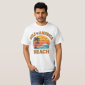 Golf van Amerika Retro Beach Vibes Design T-shirt (Voorkant volledig)