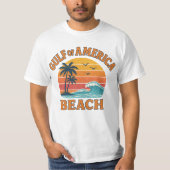 Golf van Amerika Retro Beach Vibes Design T-shirt (Voorkant)