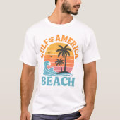 Golf van Amerika Retro Beach Vibes Design T-shirt (Voorkant)