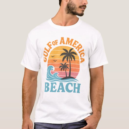 Golf van Amerika Retro Beach Vibes Design T-shirt (Voorkant)