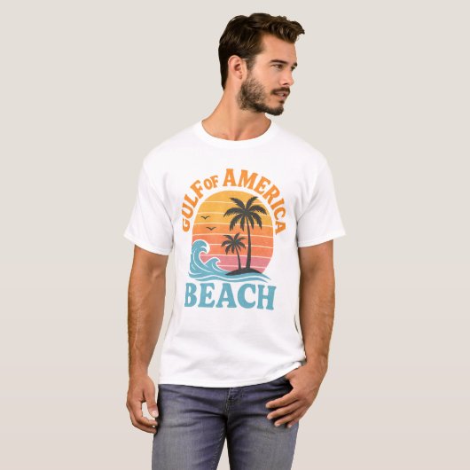 Golf van Amerika Retro Beach Vibes Design T-shirt (Voorkant volledig)