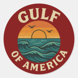 Golf van Amerika Ronde Sticker
