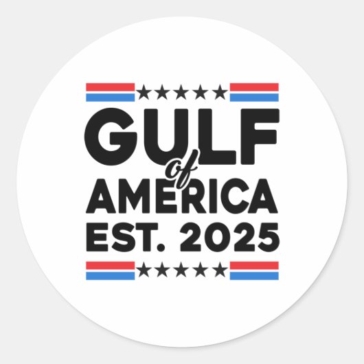 Golf van Amerika Ronde Sticker (Voorkant)