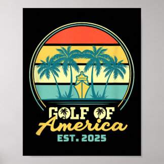 Golf van Amerika Shirt EST 2025 Retro Vintage B Poster