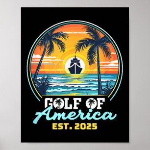 Golf van Amerika Shirt EST 2025 Retro Vintage B Poster