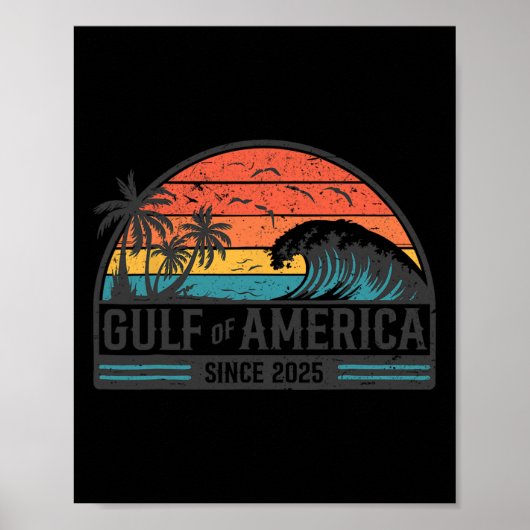 Golf van Amerika sinds 2025 Retro  Beach Poster (Voorkant)