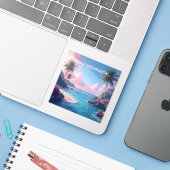 Golf van Amerika sticker pastel (Laptop met iPhone)