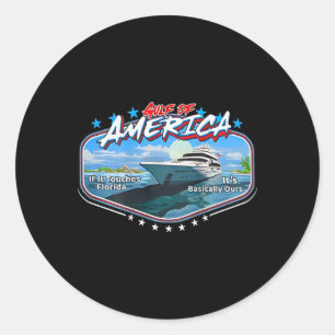 Golf van Amerika - Strand Florida zomervakantie Ronde Sticker