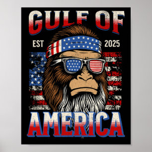 Golf van Amerika Trump Funny Bigfoot Mexico Pat Poster