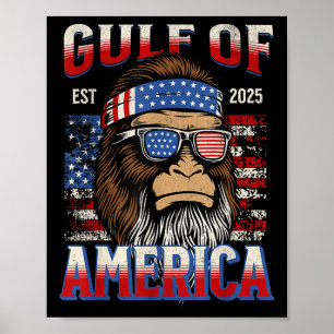 Golf van Amerika Trump Grappig Bigfoot Mexico Poster