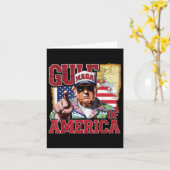 Golf van Amerika Trump groet uit de VS Kaart (Gele Bloem)