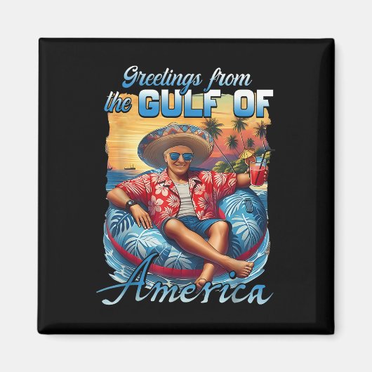 Golf van Amerika Trump groet uit de VS Magneet (Voorkant)