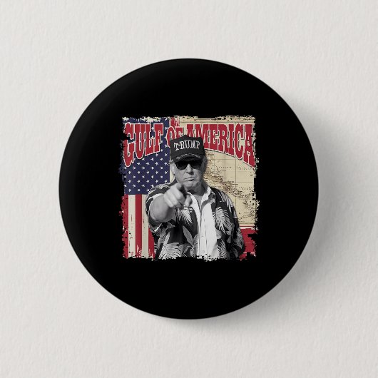 Golf van Amerika Trump groet uit de VS Ronde Button 5,7 Cm (Voorkant)