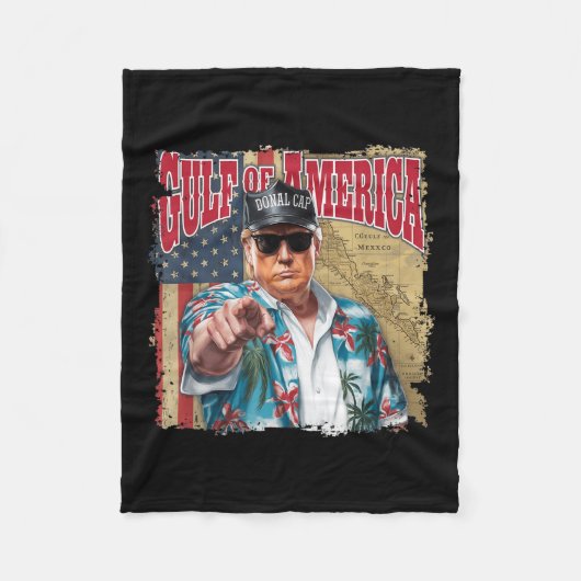 Golf van Amerika Trump groet van de Patrio Fleece Deken (Voorkant)