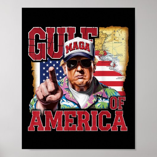Golf van Amerika Trump groet van de Patrio Poster (Voorkant)