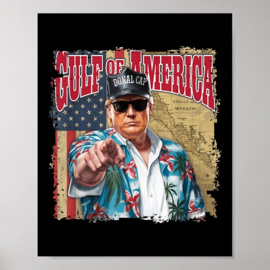 Golf van Amerika Trump groet van de Patrio Poster (Voorkant)