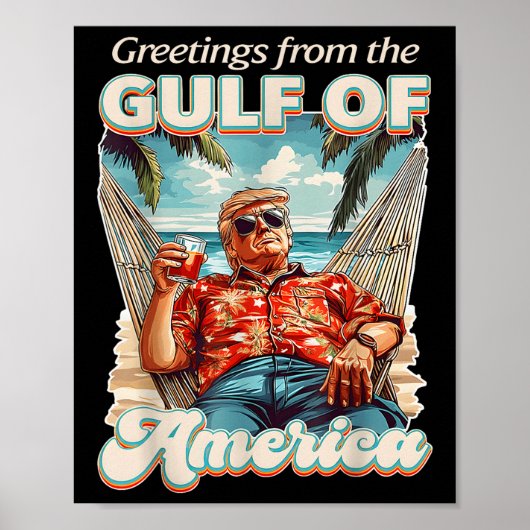 Golf van Amerika Trump groet van de Patrio Poster (Voorkant)