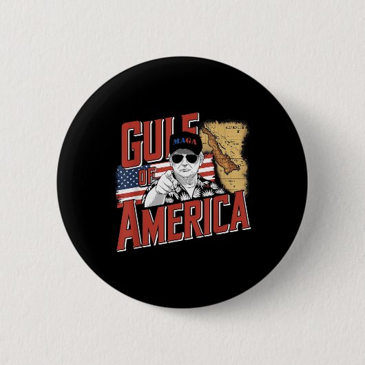 Golf van Amerika Trump groet van de Patrio Ronde Button 5,7 Cm (Voorkant)
