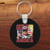 Golf van Amerika Trump groet van de Patrio Sleutelhanger (Voorkant)