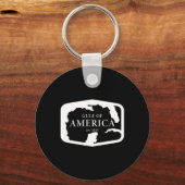 Golf van Amerika Verenigde Staten Funny Vlag van d Sleutelhanger (Voorkant)