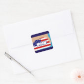 GOLF VAN AMERIKA VIERKANTE STICKER (Envelop)