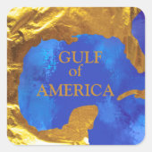 GOLF VAN AMERIKA VIERKANTE STICKER (Voorkant)