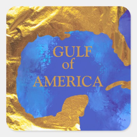 GOLF VAN AMERIKA VIERKANTE STICKER (Voorkant)