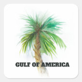 Golf van Amerika Vierkante Sticker (Voorkant)