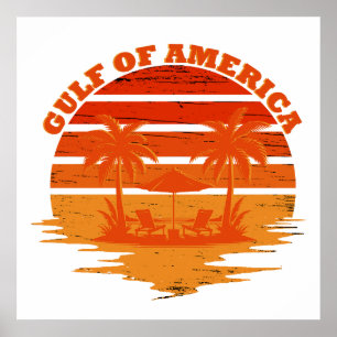 Golf van Amerika vintage Amerikaanse patriottische Poster