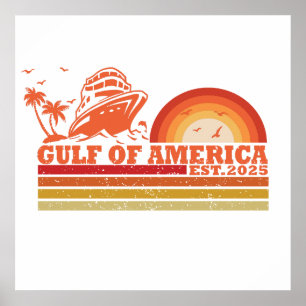 Golf van Amerika vintage Amerikaanse patriottische Poster