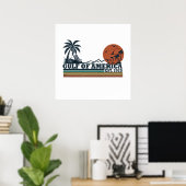 Golf van Amerika vintage patriottisch ontwerp Poster (Thuiskantoor)