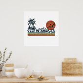 Golf van Amerika vintage patriottisch ontwerp Poster (Keuken)
