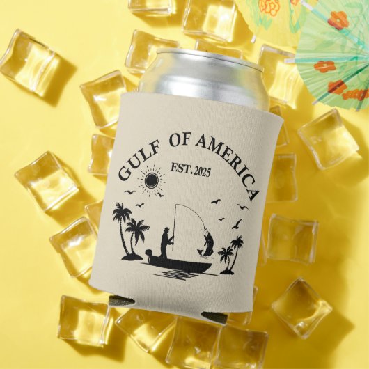 Golf van Amerika vispaal Amerikaans patriottisch Blikjeskoeler (Insitu Zomer)