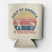 Golf van Amerika vispaal Amerikaans patriottisch Blikjeskoeler (Voorkant)