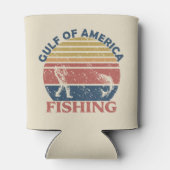 Golf van Amerika vispaal Amerikaans patriottisch Blikjeskoeler (Achterkant)