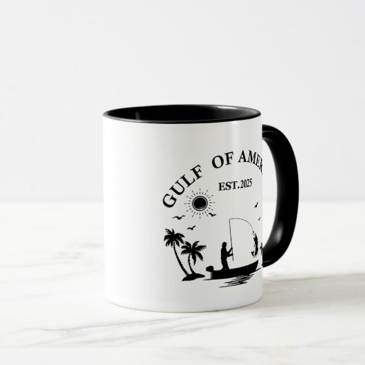 Golf van Amerika vispaal Amerikaans patriottisch Mok (Voorkant rechts)